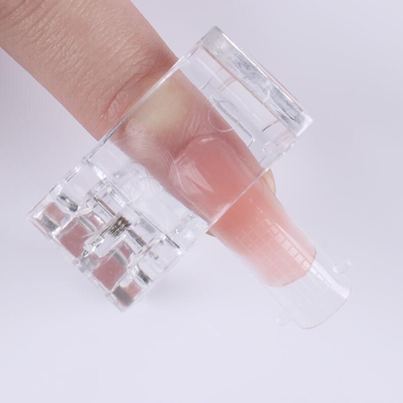 Nail Tips Clip Transparent Finger Quick Building Gel Extension Nails Art Manicure Tool B99: Default Title