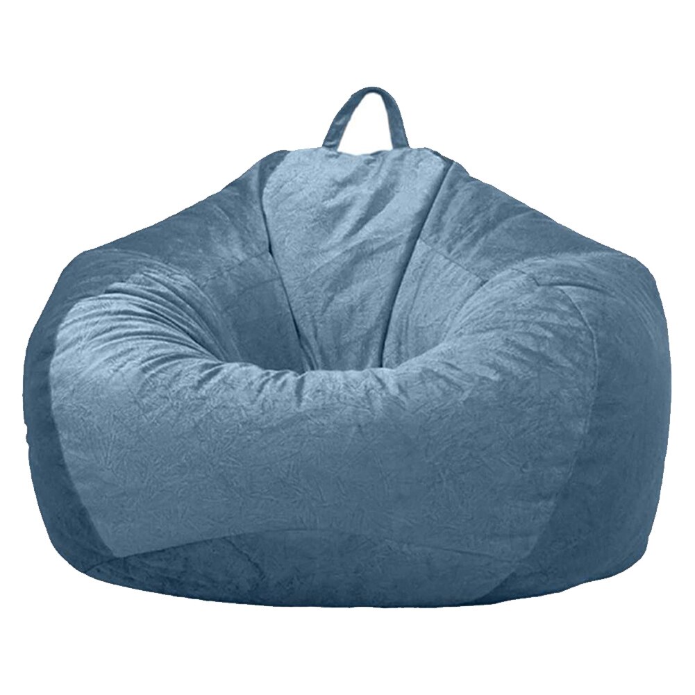Kontor multifunktions tvättbara vuxna barn bönsäck stol täcka hem mjukt stort sovrum dammtätt utan att fylla möbler delar: Mörkblå 90 x 110cm