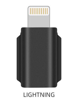 Adaptador de teléfono inteligente para DJI Pocket 2/Osmo Pocket, IOS, Lightning, Micro USB-C, Android, piezas estándar de cardán de datos inversos: Negro