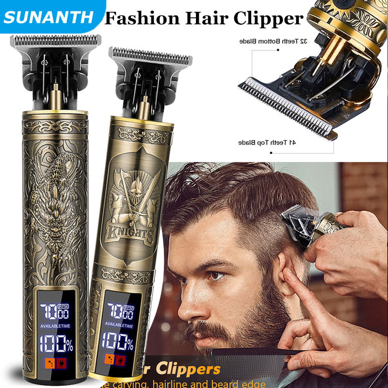 Electric Hair Trimmer for Men Wireless Beard Mustache Grooming Kit Powerful Facial Hair Clipper for Barber Shop