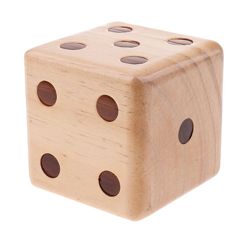 Wood Dice D6 Sided Dice 9cm Digital Point Cubes Round Corner for Kid Toys Board Games Wooden 1 Pc Safety Toys