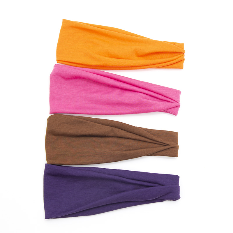 Nuevas bandas elásticas para el cabello de Color sólido para mujer, diadema de Yoga, turbante de , aro para el cabello para maquillaje, diadema anudada vintage, accesorios para el cabello