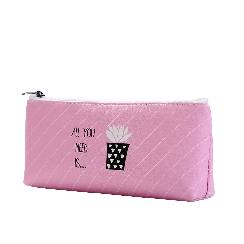 Snelle Levering Leuke Cartoon Leren Briefpapier Creatieve Cactus Etui Duurzaam En Praktische Product