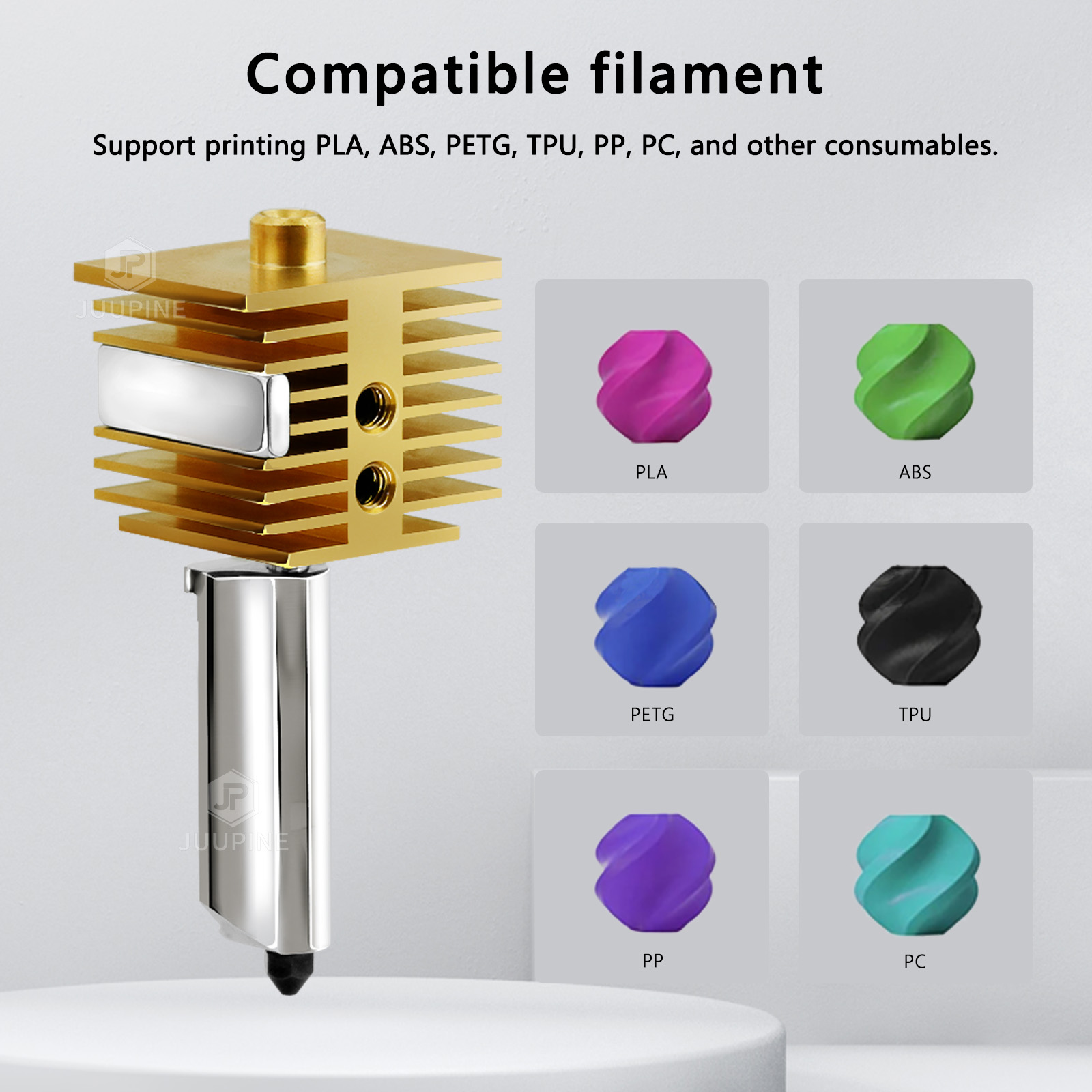 For Bambu Lab A1 Nozzle /A1 Mini Hotend Fast Speed a1 End Brass Heat Sink Hardened steel Nozzle 3D Printer accessories