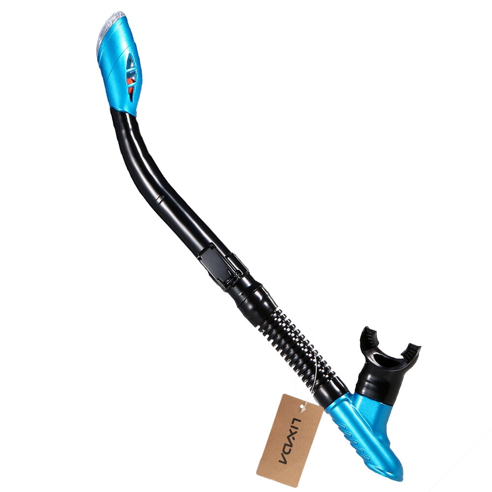 Professional Diving Mask & Snorkel Set - Anti-Fog Goggles - Silicone Swimming & Fishing Gear - Adult: Blue Snorkel