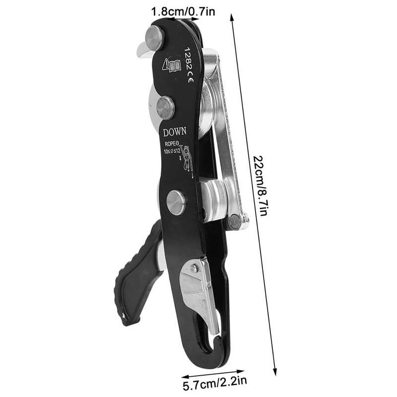 150kg klippeklatring nedstigning selvbremsende stop reb klemme greb redning udendørs klatring rappelling tilbehør