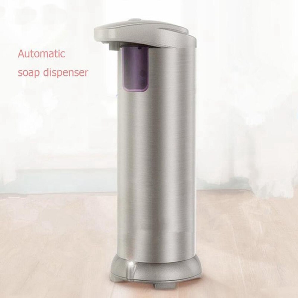 Dispenser automatico di sapone a infrarossi per bottiglie di sapone per mani in ABS con sensore in acciaio inossidabile da 250ML