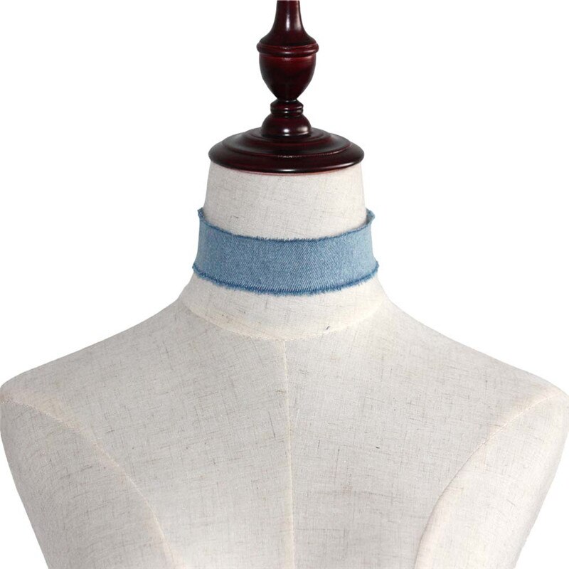 Collier ras du cou en tissu tendance pour femmes, 4 couleurs, tatos élégants, bijoux à la , Maxi, accessoires simples,