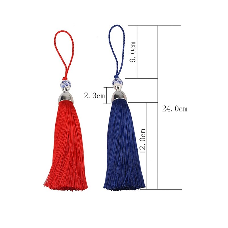 Glands décoratifs en Polyester, grande taille, Style européen, pour rideaux, glands en soie, pour travaux manuels, 24cm