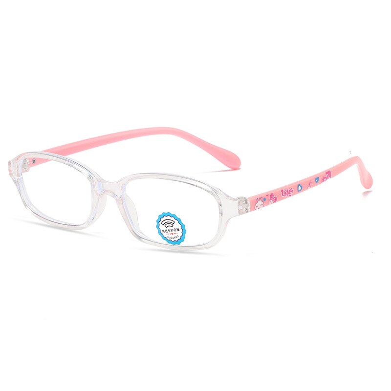 Montura óptica transparente para niños y niñas, gafas de Sol infantiles flexibles con prescripción, 8803: Clear Pink