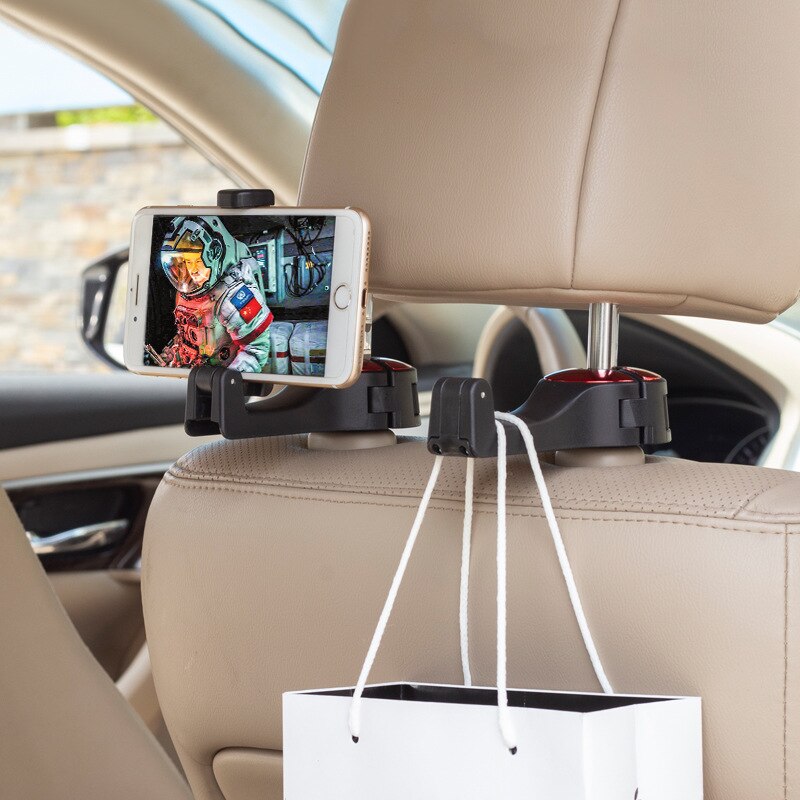 Multi-Funktion Auto Zurück Sitz Haken Auto Handy Halter Telefon Speicher Hinten Sitz Telefon Kopfstütze Faul Halterung Halter stehen
