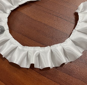 Ribete de encaje con volantes de poliéster, Tela de decoración artesanal de 2,5 cm de ancho, color rosa, Blanco, Morado y azul, 30 metros por paquete,: Rosa claro