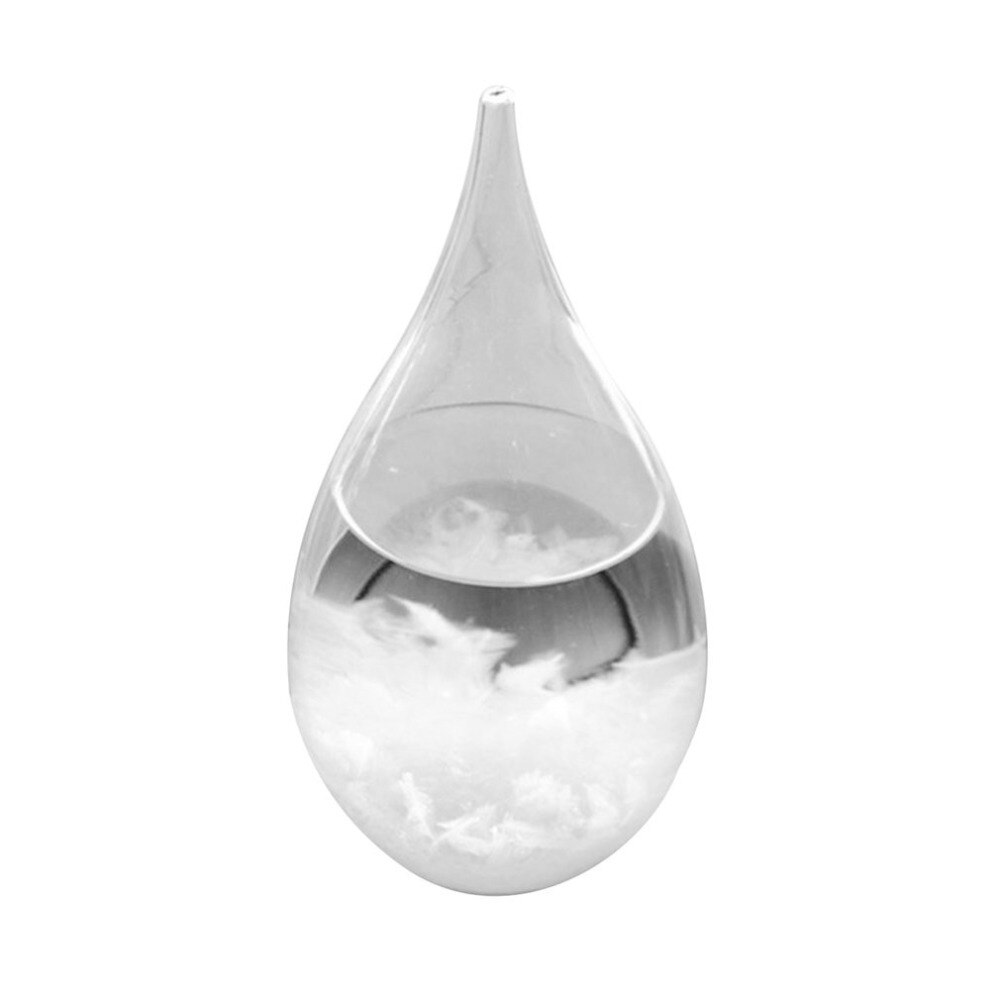 Enkrio Storm Glass Weather Station Weather Predictor Barometer Bottle With Wood Base For Home Office Decoration