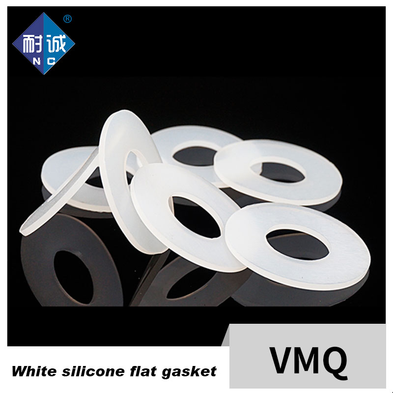 White translucent Silicone Flat Gasket 20*44*2mm Silicone Rubber VMQ O-ring Washer Elasticity temperature resistance
