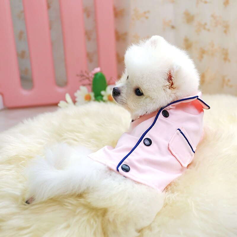Soft Silk French Bulldog Pajamas Pet Dog Pajama For Small Dogs Shih Tzu Puppy Cat Clothes Pets Clothing