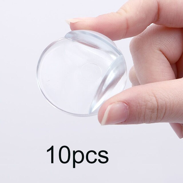 Silicone Table Corner Protector Safety Edge Guard Round Shape Transparent Corner Edge Protector Baby Safety Item White Collision: 10pcs