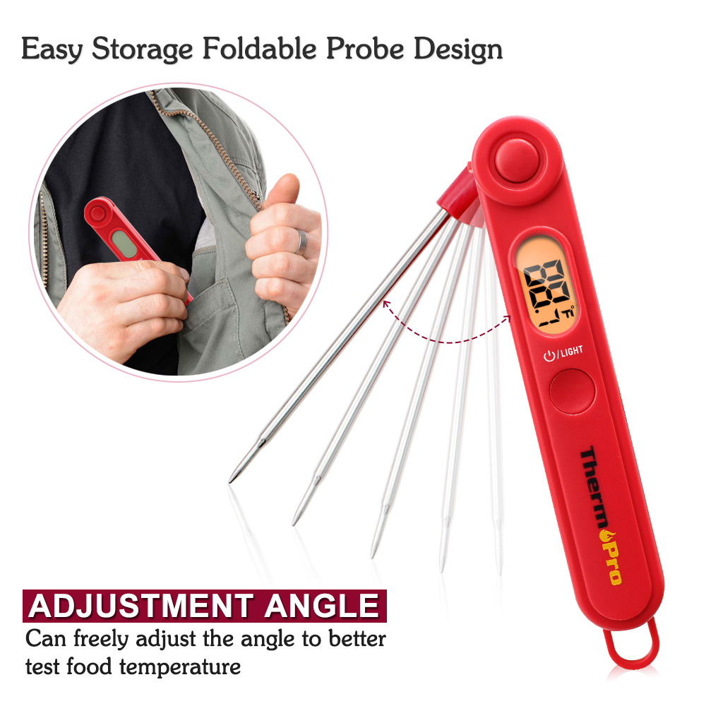 ThermoPro TP-03B Fast Reading Oven Barbecue Thermometer For Meat Digital Kitchen Food Meat Cooking Thermometer Backlight