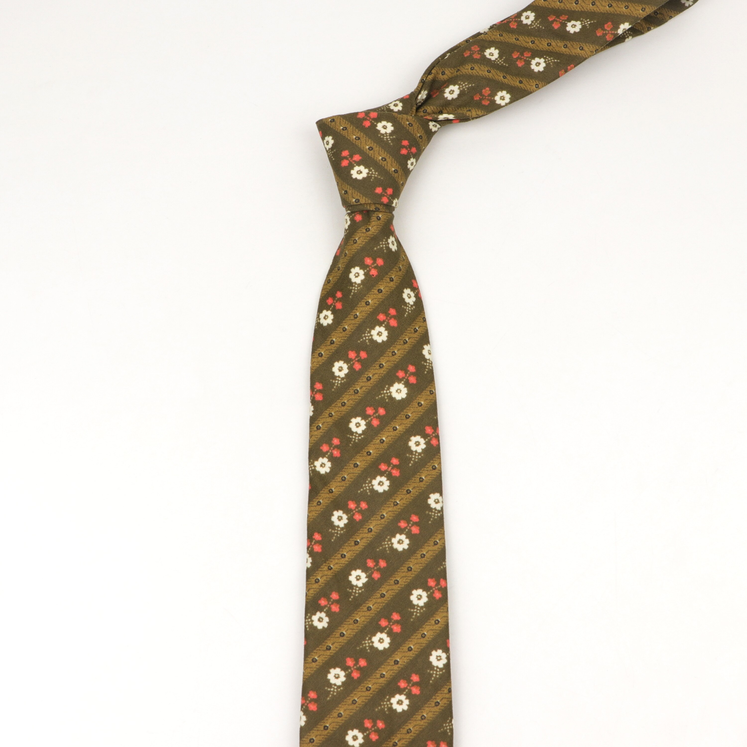 Cravates en coton Rose imprimé | Fleur, largeur 7cm, cravate étroite, cravate Cravat décontracté, fête, cravate de cou