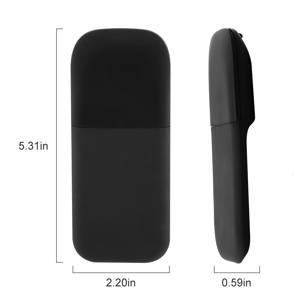 2.4 -ghz-funkmaus mit touch-rad, faltbare gaming-maus, leise computermaus, 800-1200-1600 dpi-maus für laptops