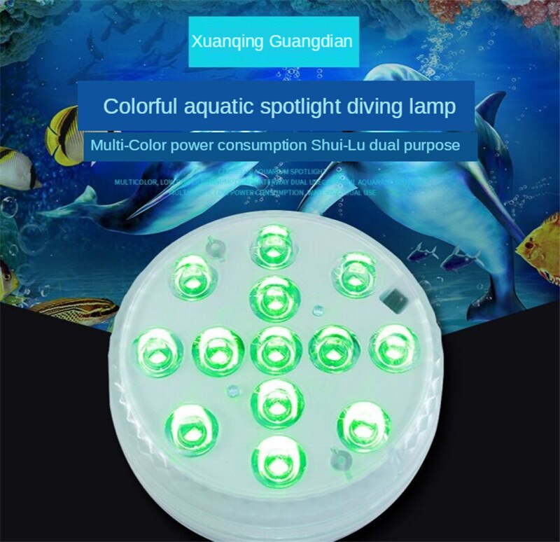 Flytande poollampor 16 färger dränkbara led-lampor med magnet och sugkopp dammfontän undervattensled nattlampa