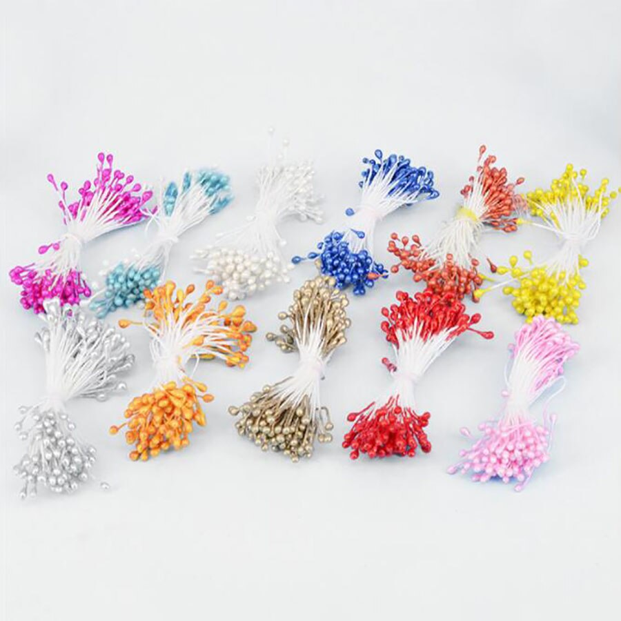 100 Stks/partij Kunstbloemen Meeldraden Parel Bloem Meeldraden Bloemen Meeldraden Voor Cake Mini Rose Bruiloft Decoratie Kunstbloemen