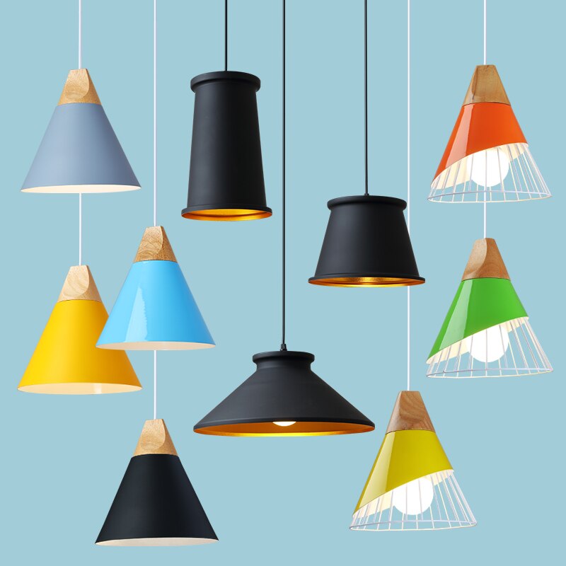 Drie scandinavische kroonluchters restaurantlamp led moderne minimalistische barlamp aluminium industriële wind