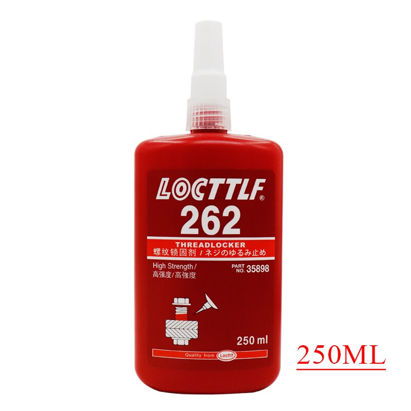 Locttlf-adhesivo anaeróbico para tornillos, pegamento para todo tipo de rosca de Metal, 50/250ml, 222, 241, 242, 243, 262, 263, 271, 272, 277, 290: 262 250ml