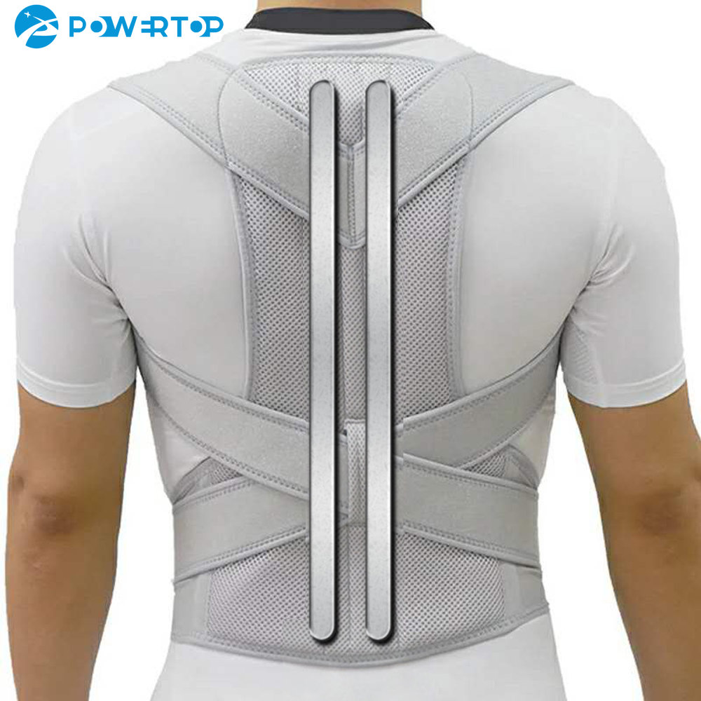 Corrector de postura de barra de aleación, escoliosis, tirantes para espalda, corsé de columna vertebral, soporte para terapia de hombros, cinturón de corrección de postura, espalda ortopédica