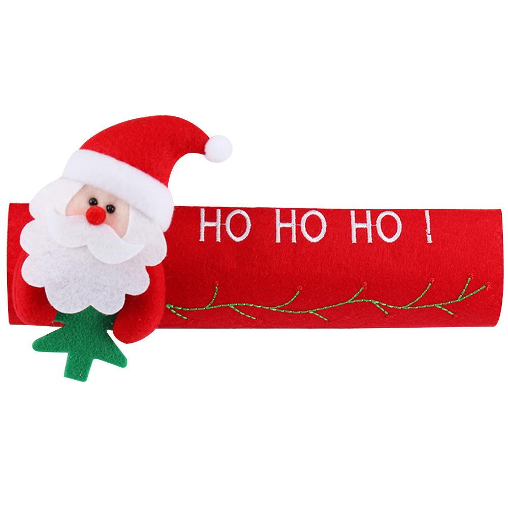 Guantes navideños para la puerta del viejo hombre para la nevera, cubierta de mango de horno, decoración navideña para la cocina, cubierta del mango del refrigerador, Besmirch