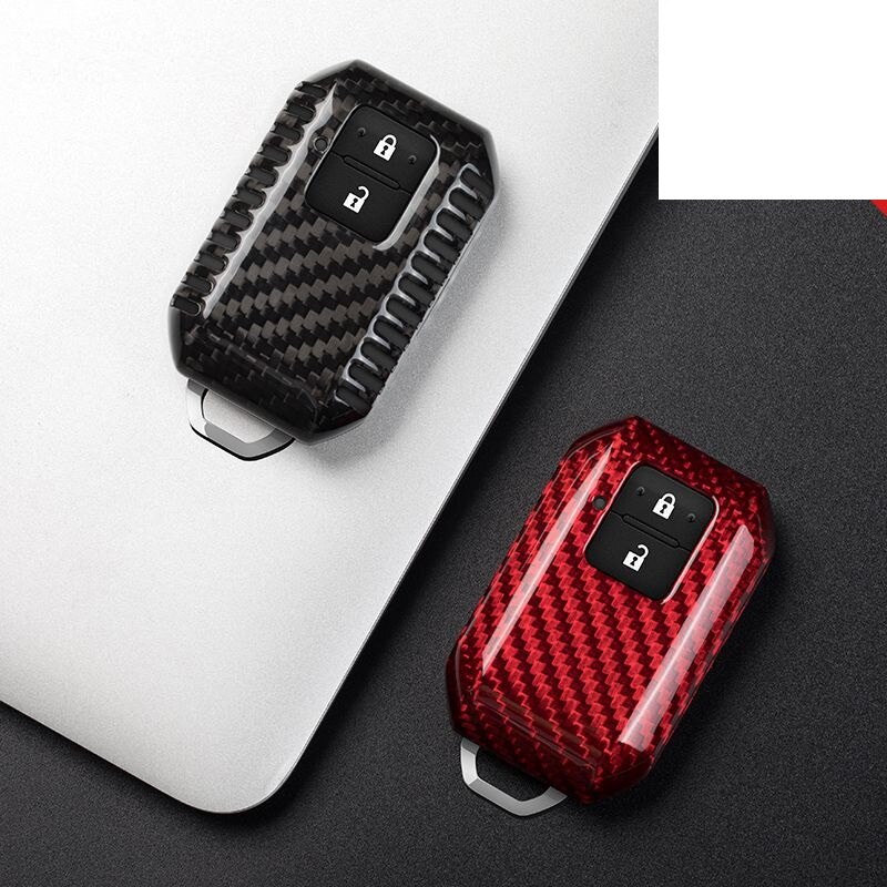 Real Carbon Fiber Car Remote Key Case Key Cover Voor Suzuki Swift Wagon R Monopoly Keyless Houder bescherming