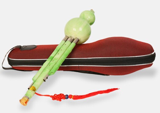 Hulusi Gourd Flöjt - C Ton - Traditionellt Blåsinstrument för Självstudier: Faux jade