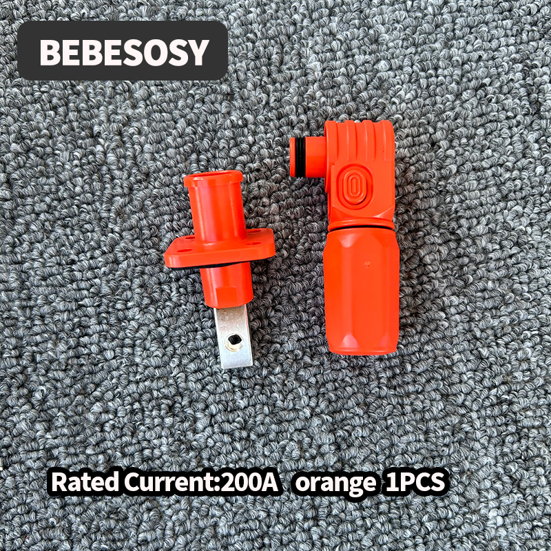 Batterijbehuizing Ingang Uitgang Terminal Connector 200A 120A Verwijderbare Quick Plug Terminal Vlamvertragend Waterdicht IP67 Single Core: Bruin