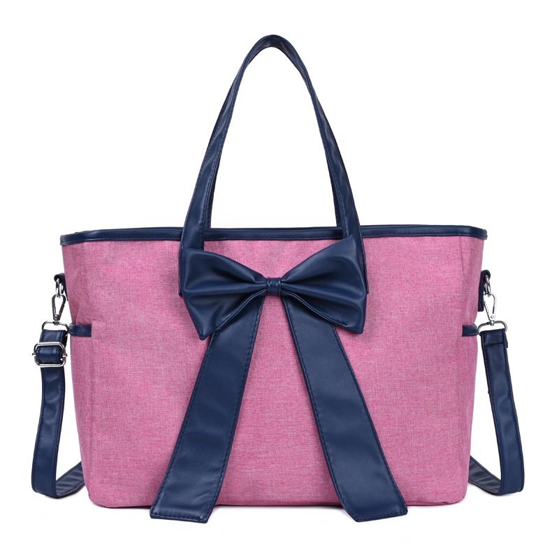 Sac à main à couches pour maman et bébé, sac à bandoulière de grande capacité, sac de maternité doux pour femme enceinte, rangement pour maman et bébé: Pink