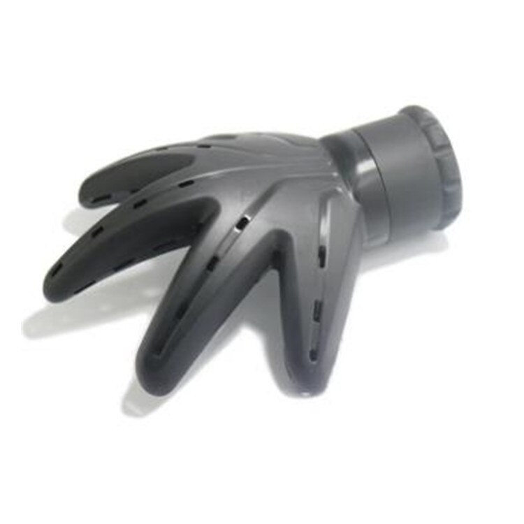 Difusor de pelo de plástico con forma de mano, secador de pelo para peluquería, accesorios para cabello rizado, crea cabello esponjoso: Negro