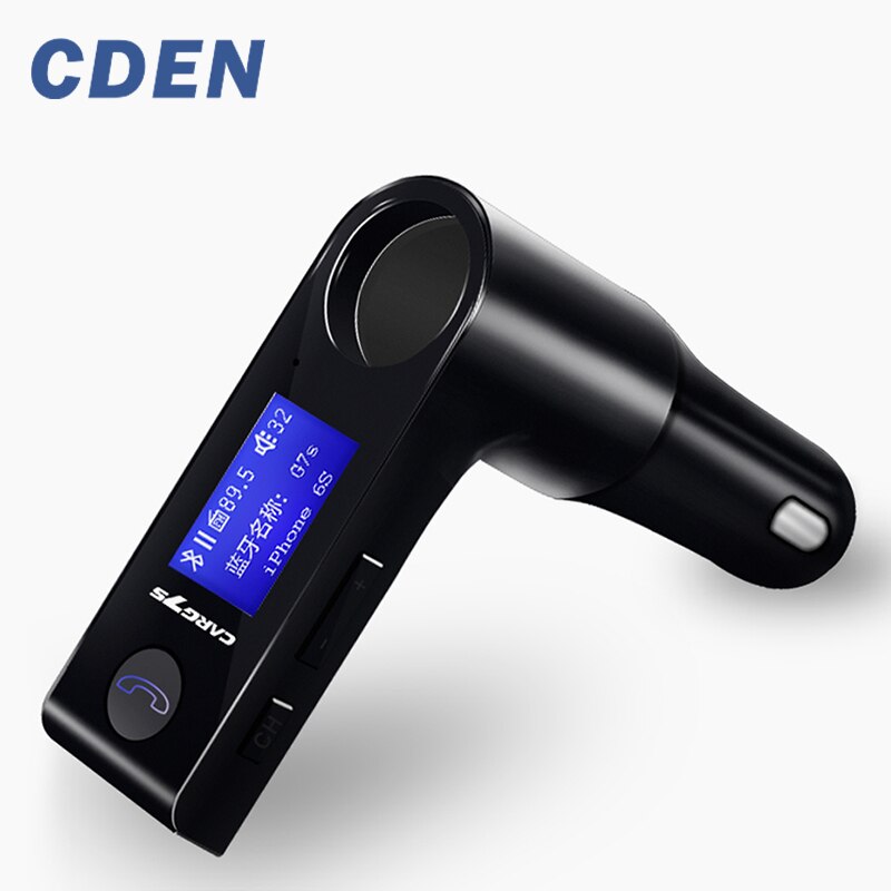 CDEN-transmisor FM inalámbrico para coche, reproductor MP3 con Bluetooth, cargador de coche con encendedor de cigarrillos Dual, puerto USB, Kit de soporte AUX