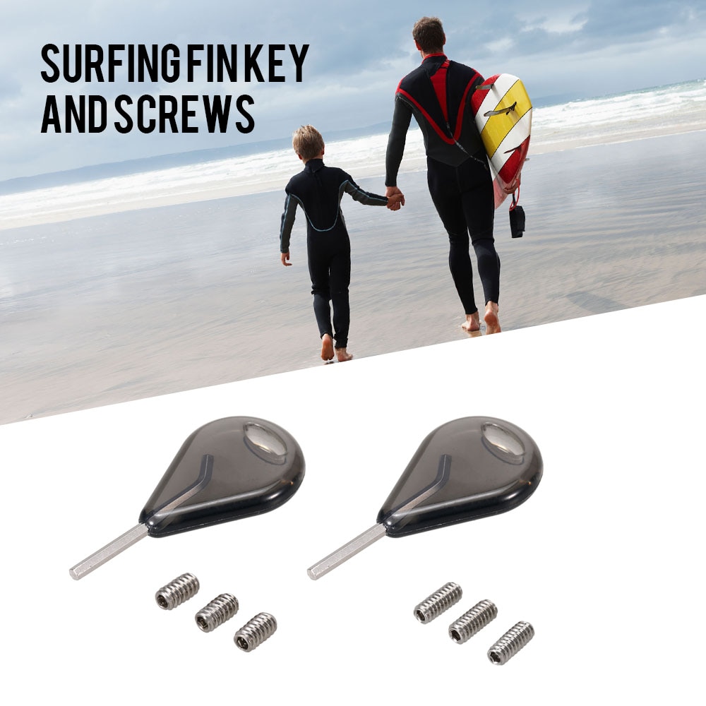 Surfing Board Fin Screws 9MM/12MM for FCS Fins Extra Fin Key Outdoor Sports Screws Activities Tools Screws