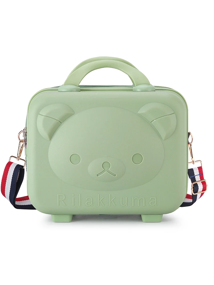 New Arrival walizka kosmetyczna przenośna mała walizka 4-calowa kosmetyczka Mini urocza walizka kosmetyczka WT663: WHITE