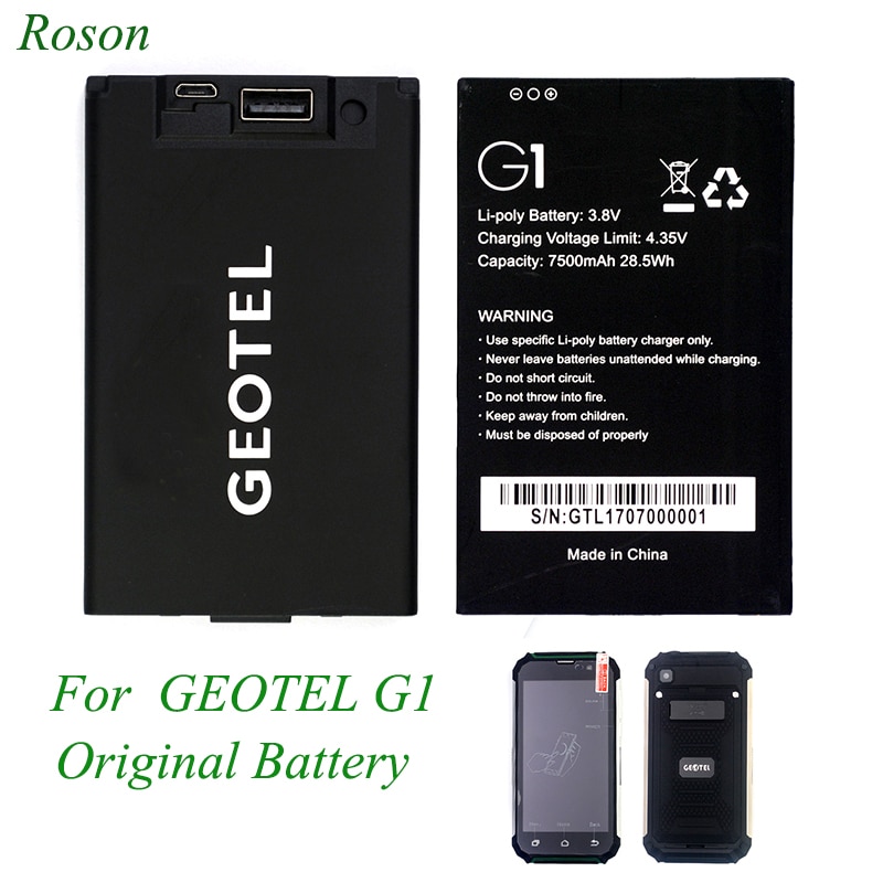 Batería de teléfono inteligente para Geotel G1, batería de teléfono móvil Original GEOTEL g1 de 7500mAh, utilizable como batería portátil