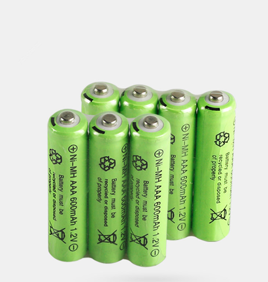 8 st 1.2v 600 mah aaa fjärrkontroll leksak uppladdningsbart ni-mh uppladdningsbart batteri aaa 1.2v 600 mah