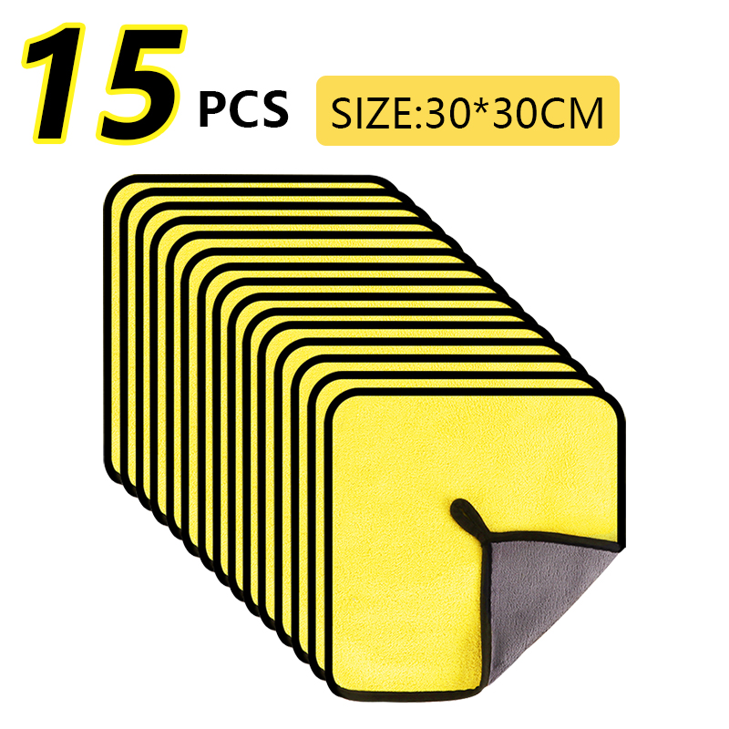 Toalla de tela Nano Ultra fibra para coche, toalla de microfibra para lavado de coches, toalla de lana Coral, paño limpio para el cuidado del coche, hogar y la vida, 10-20 piezas: Oro