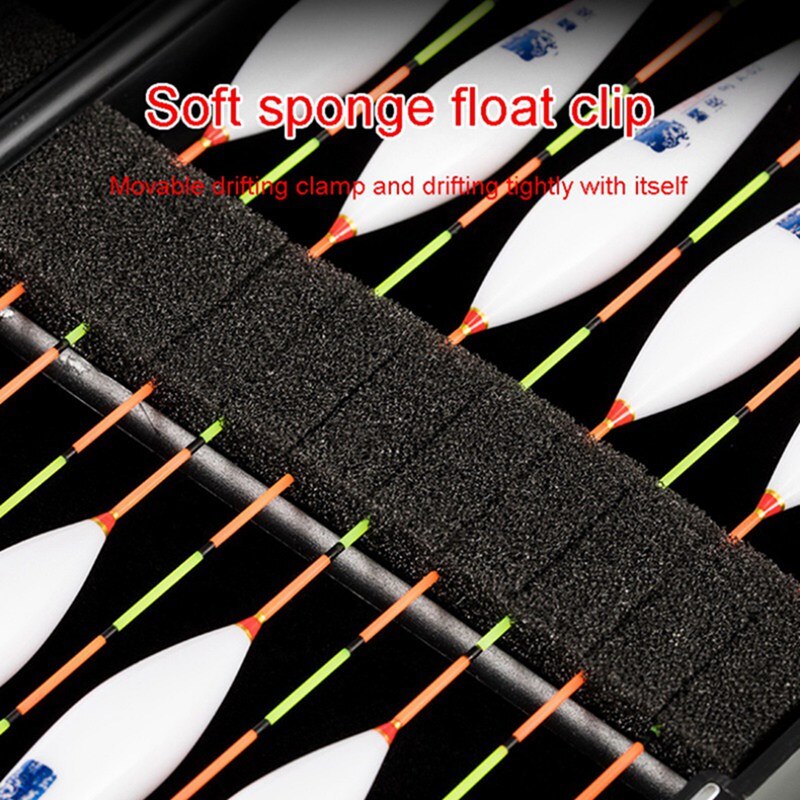 Black Fishing Float Box Plastic Waterproof Durable Double Layers Fishing Floating Bobbers Case Storage Container Fish Accessorie