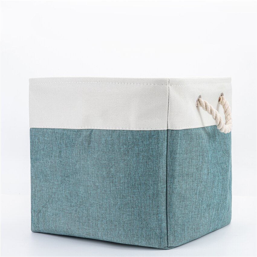 Large Foldable Storage Bin Collapsible Sturdy Fabric Storage Basket Cube Cotton Handles for Organizing Shelf Nursery Toy Closet: 6