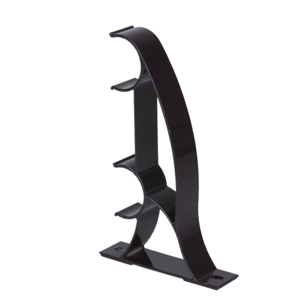 Aima 2 stk dobbelt gardinstangsstøtte til "metalstang -mørk kaffe