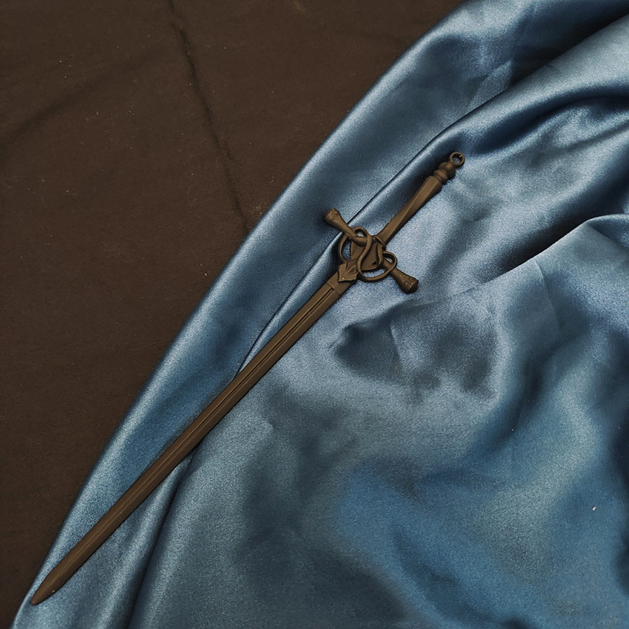 Nuovo punk rubino ciondolo spada forcina cinese semplice bastoni per capelli per donne retrò ragazza acconciatura capelli piatto accessori alla moda 2022: Di Colore Giallo chiaro