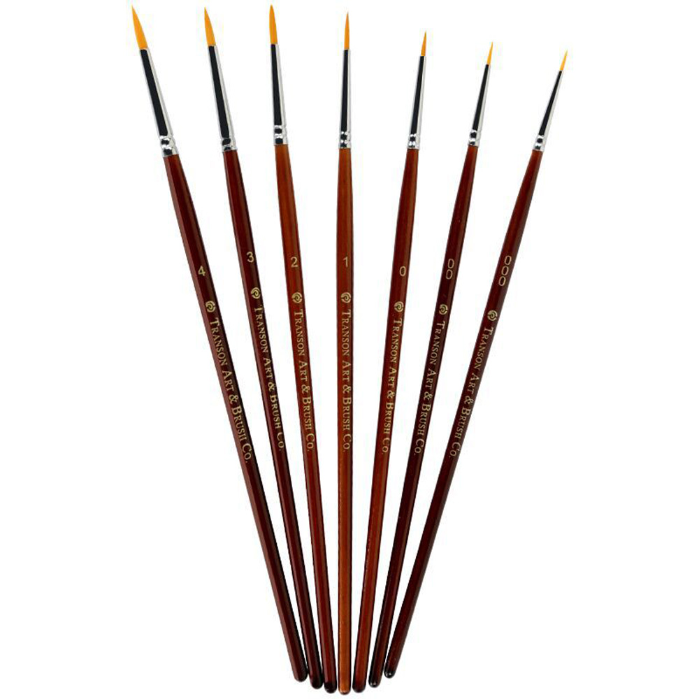 7Pcs Paint Brush Set Sable Hair Detail 7 Miniature Acrylic Brushes Art Painting Drawing Brushes Pen DIY Craft: Default Title