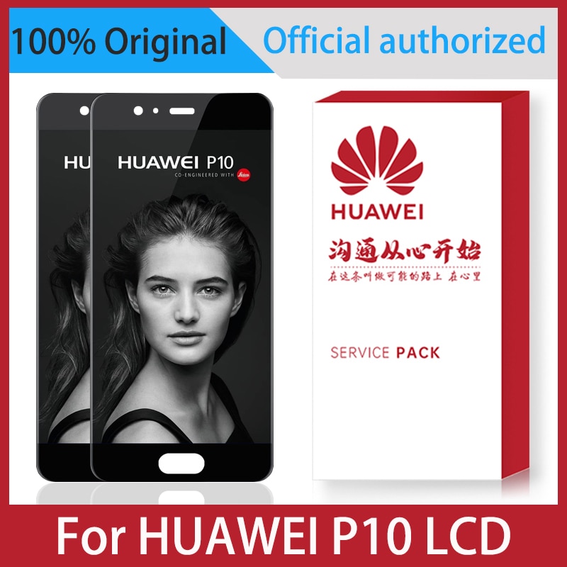 Original 5.1'' Display For Huawei P10 LCD VTR-L09 VTR-L10 VTR-L29 Touch Screen Digitizer Assembly Replacement Parts With Frame