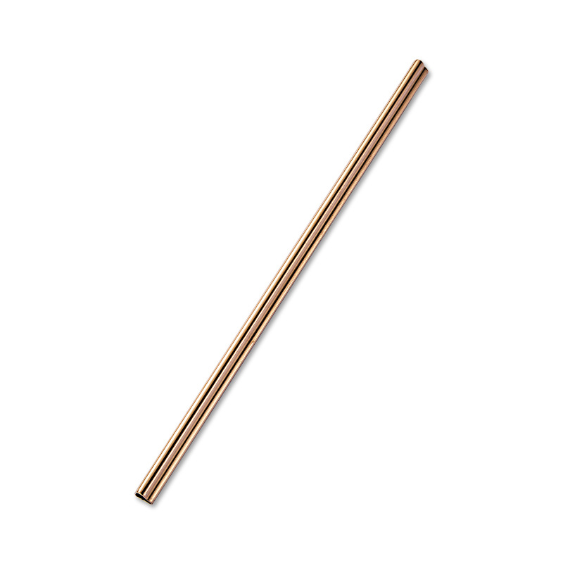 1PC Drinking Straw Reusable Metal Straw Set Heart-shaped Bubble Tea Straws 304 Stainless Steel Pearl Milkshake Straw Set: rose gold