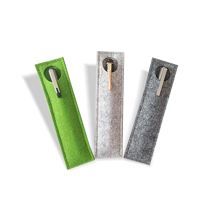 1PC Concise Style Felt Stationery Pencil Bag Office School Supplies