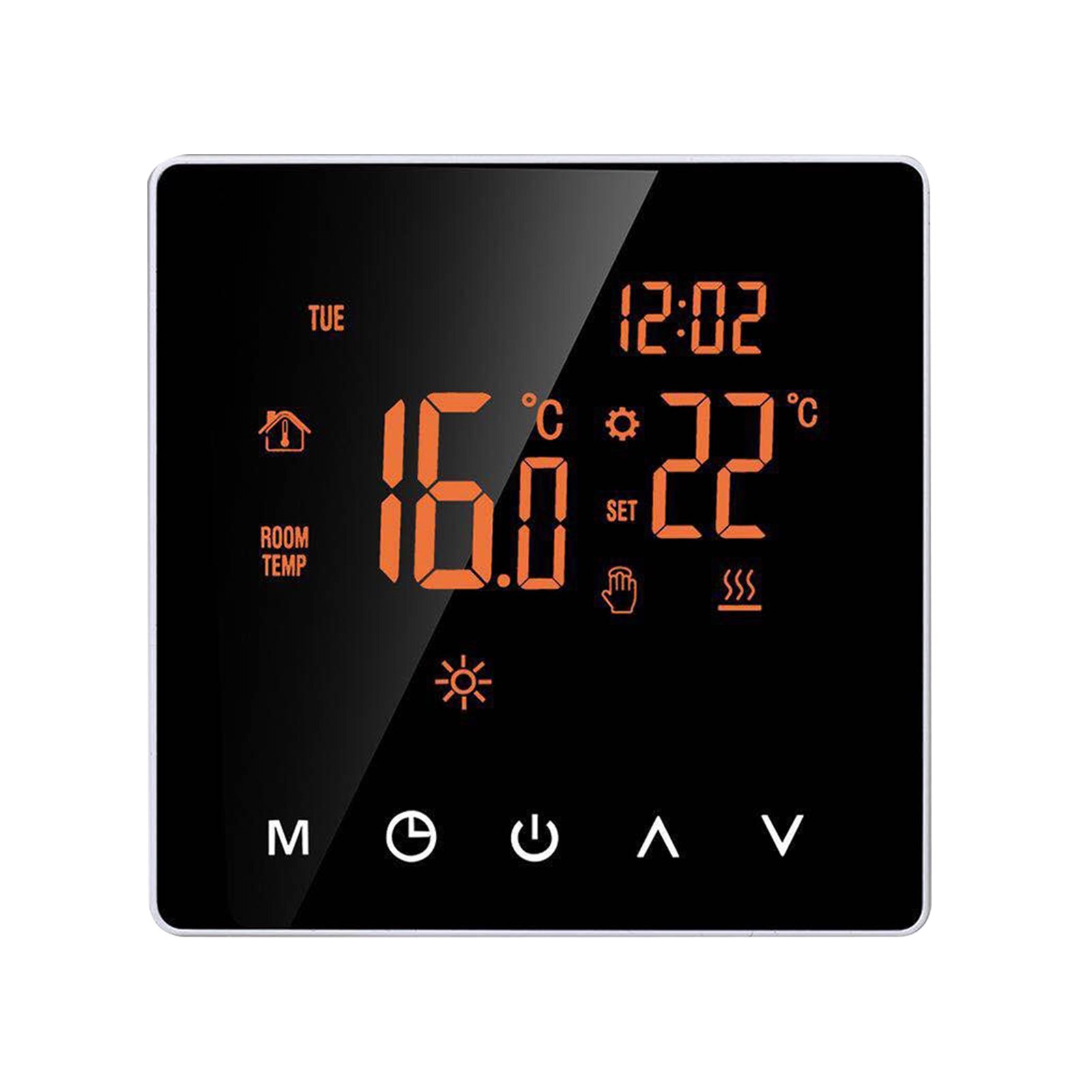 High-power Smart Thermostat Home Office Floor Flame Retardant PC School Programmable Touch Screen Electric Heating LCD Display