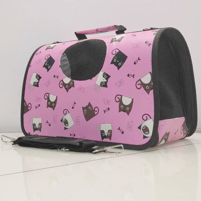 Dog Cat Carrier Backpack Travel Breathable Pet Bag Out Folding Shoulder Messenger Bag for Small Dogs Pet Suppliers: 8 / L(40x21x27cm)